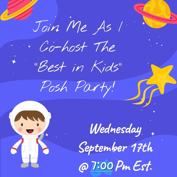 👶🙎‍♂️👧Kids Posh Party!🥳🎉🥳 Wednesday September 17th @ 7:00 Pm Est.🎉🥳🎉 - Picture 1 of 2